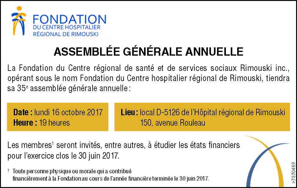 Assemblée générale annuelle 2017